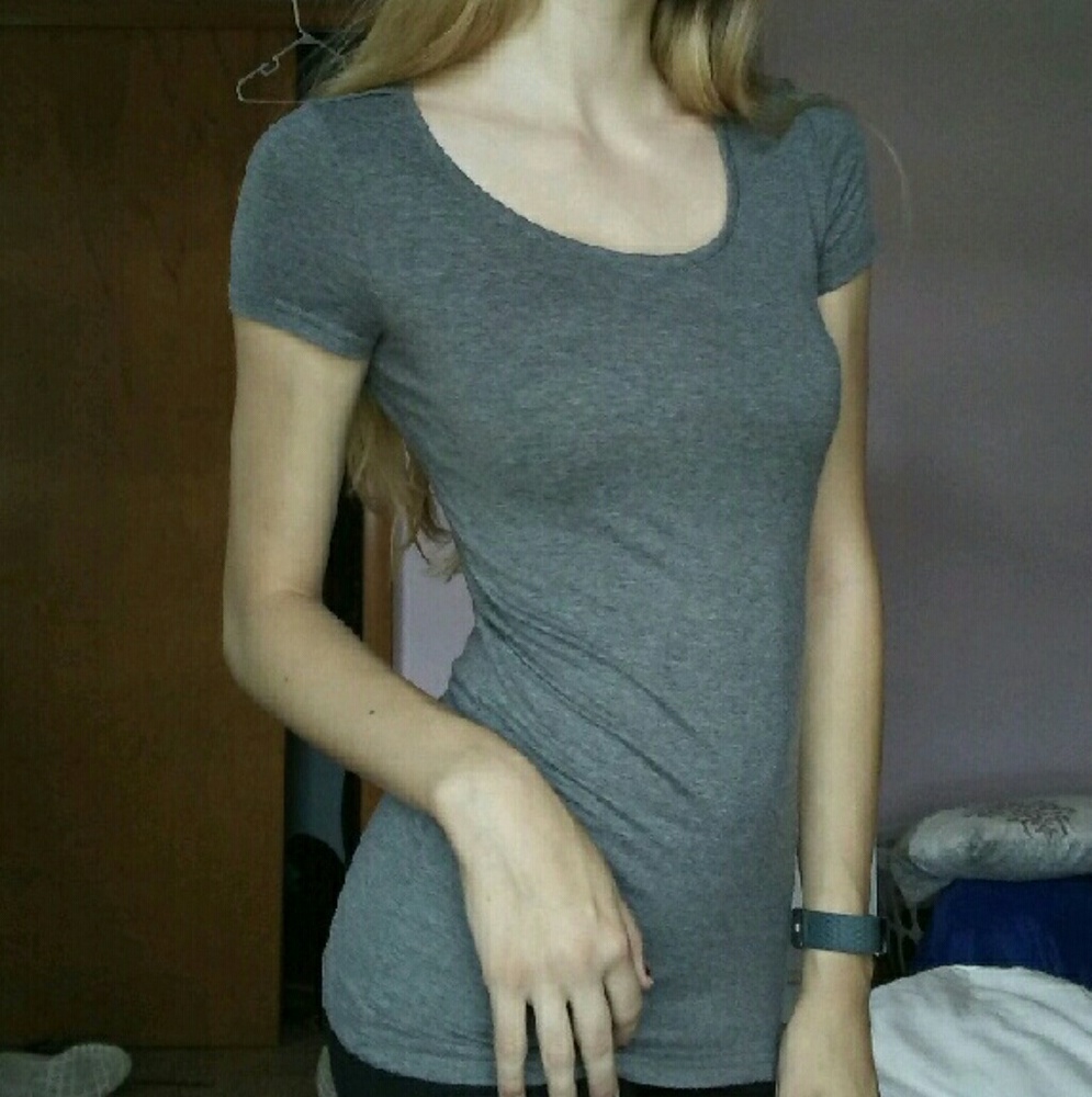 Gray Form Fitting T-Shirt